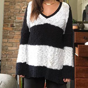 Free People Oversized Striped Sweater